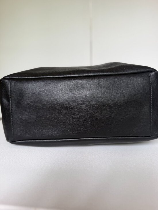 COACH 23821 CITY Black Saffiano Leather N/S Tote Handbag  Coach Black Saffiano Tote (No. 23821)